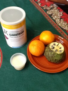 GR2 con chirimoya y naranja