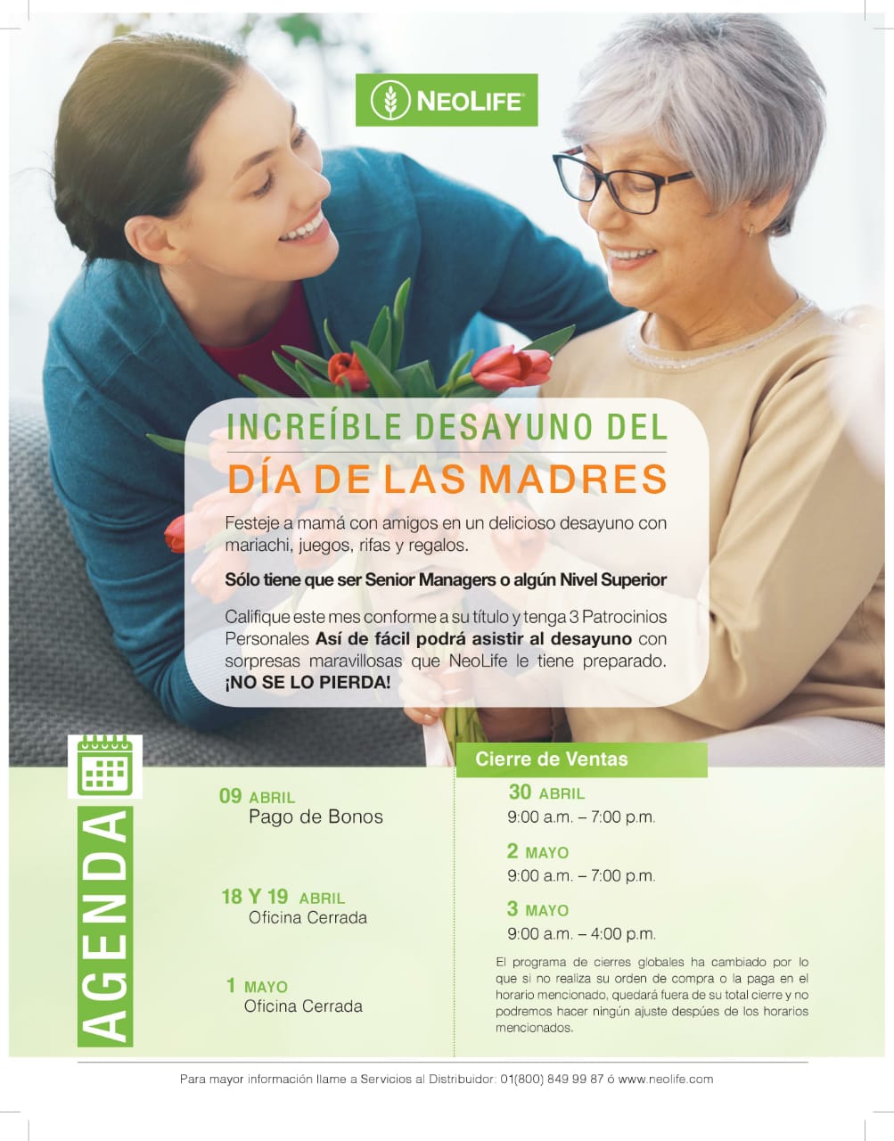 Incentivo día de las madres 2019